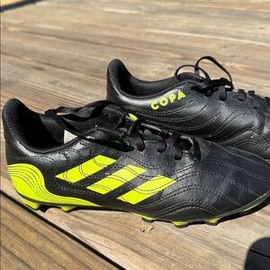 Adidas Copa Black and Neon Yellow Cleats